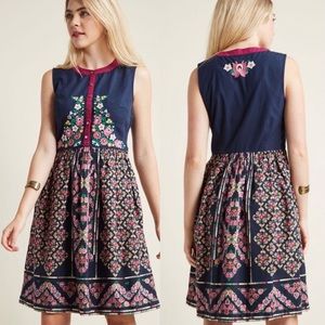 A Conversation Masterpiece- Modcloth Dress (Navy)